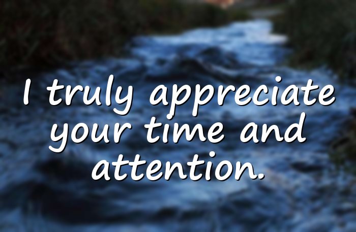 appreciation message - 1
