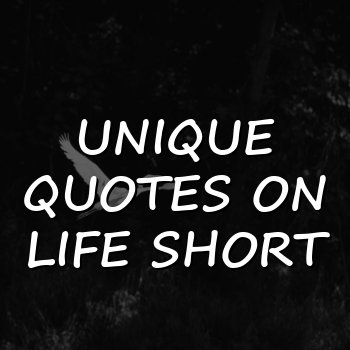 unique quotes on life short - 2026