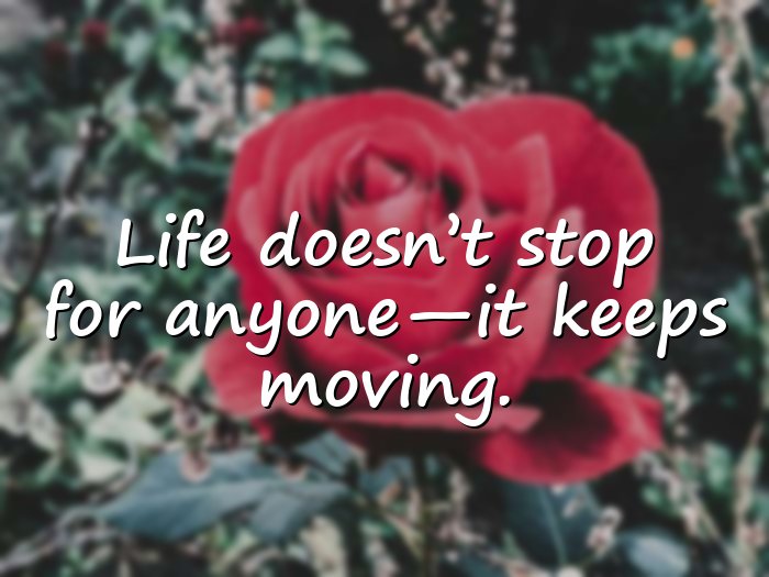 life goes on quotes - 21