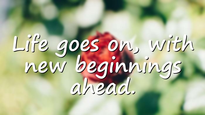 life goes on quotes - 1