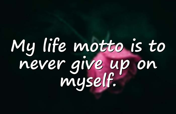motto in life - 16